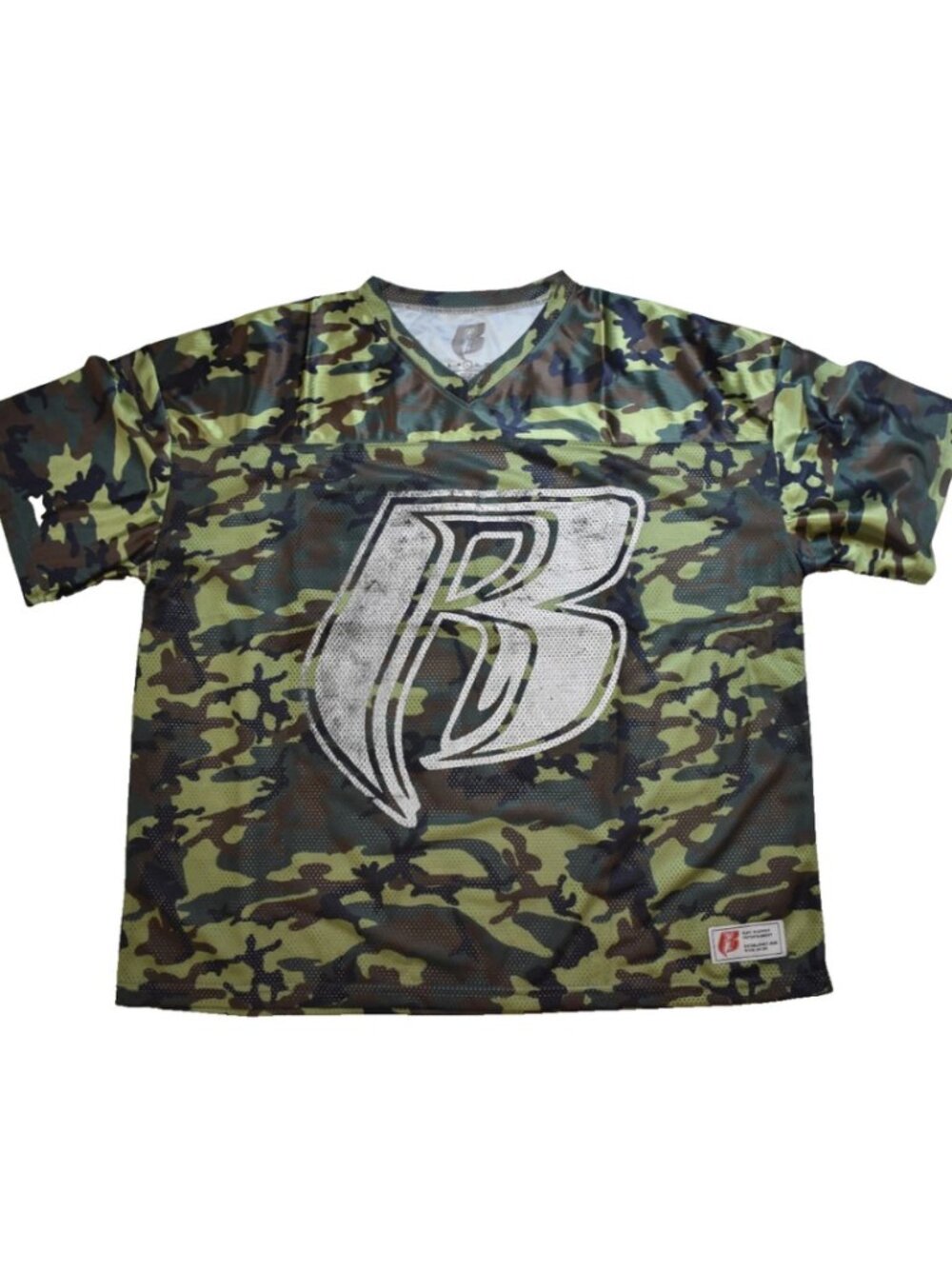 Ruff Ryders Mens Official DMX Collab Camo Mesh Football Jersey New Large